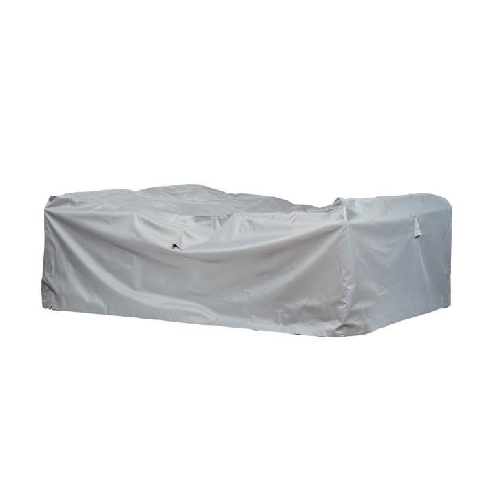 Housse Protection Canapé Jardin 600D - Imperméable Et Anti-UV - Taille 220x80x80cm - Noir