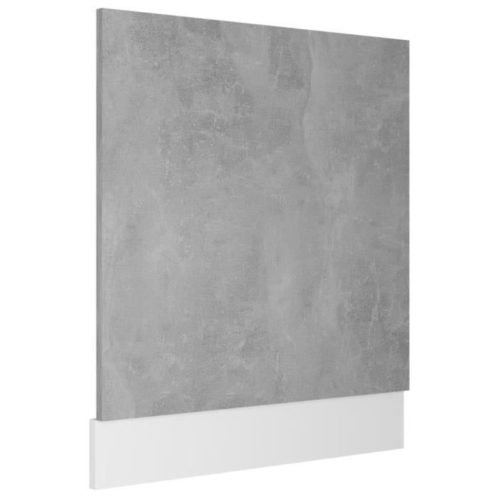 Panneau décoratif pour façade de lave-vaisselle - MOTHINESSTO - Gris béton - 595x3x67 cm - Aggloméré