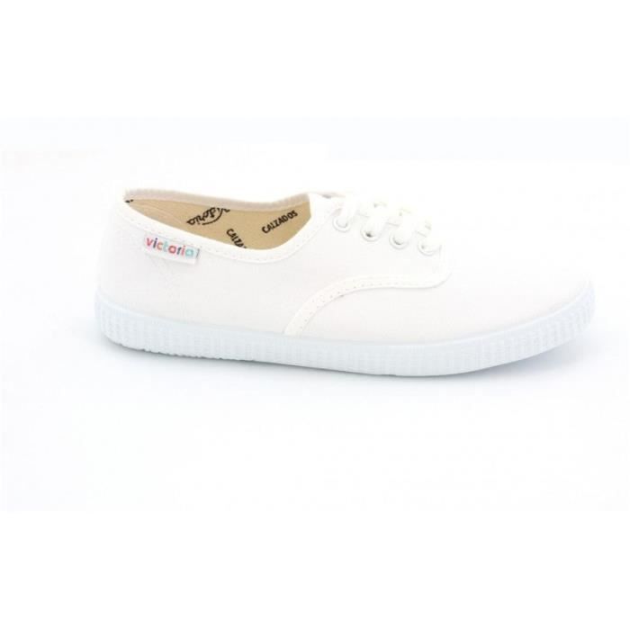 Tennis blanche toile enfant top