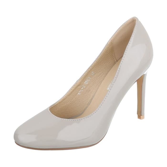 escarpins gris clair