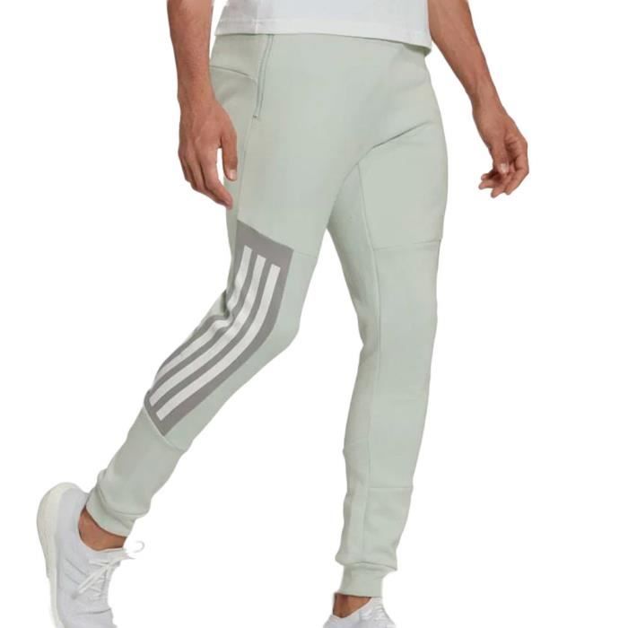 Jogging Homme Adidas - Vert - Poches zippées - Taille et chevilles  élastiquées