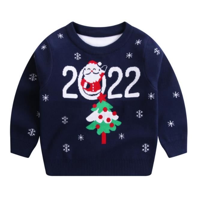 Bébé Sweat-Shirt Noël Pull-over pour Enfant Épais Sweatshirt Tops pour fille et garçon Vine 24 Mois 