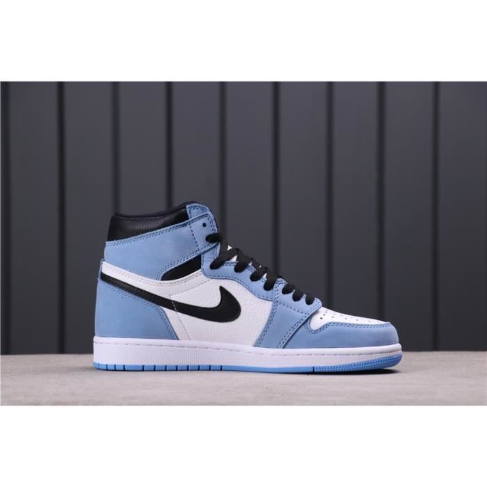 Air Jordan 1 MID Baskets Noir/Blanc/Jaune/Bleu/Rouge Homme Femme Nike Bleu  - Cdiscount Chaussures