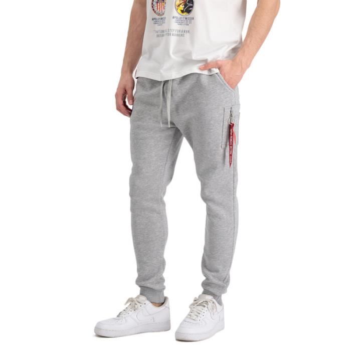 Pantalon de survetement Alpha Industries NASA Cargo Gris Polaire brossee Homme