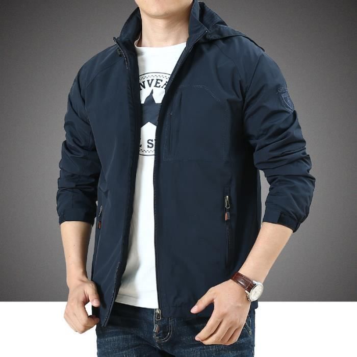 Veste coupe vent imperm able capuche pour homme Marque
