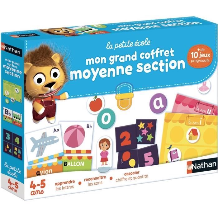 Jeu éducatif - NATHAN - La Petite Ecole - Mon Grand Coffret Moyenne Section