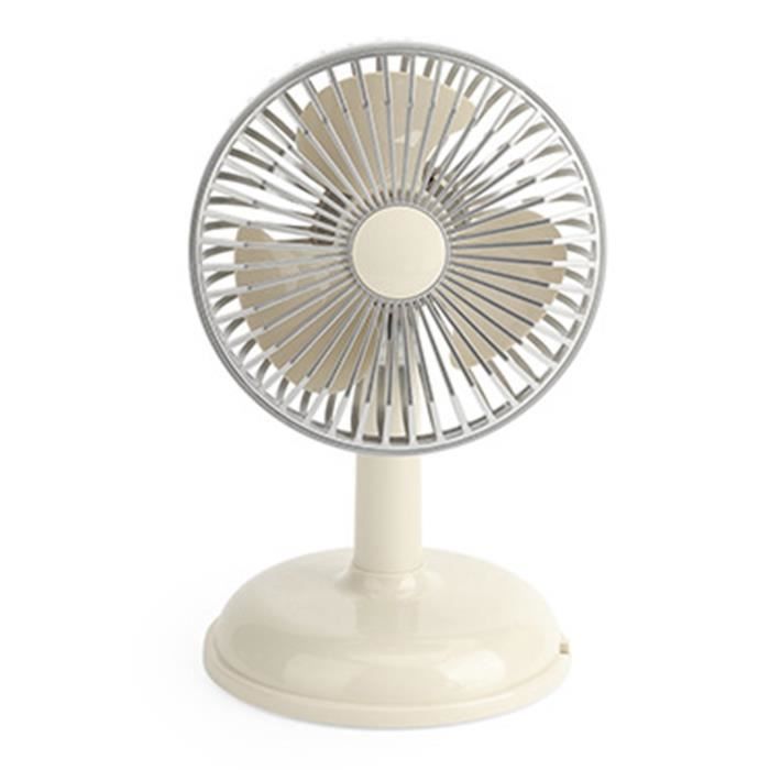 Ventilateur électrique vintage - OMABETA - Petit ventilateur portable - Jaune clair - 330 g - 60 dB - Omabeta