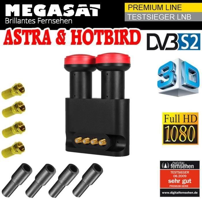 Megasat Monoblock | QUAD | Astra 19,2° 13,0°E | für 4 Teilnehmer Megasat Monoblock | QUAD | Astra 19,2° 13,0°E | für 4 Teilnehmer