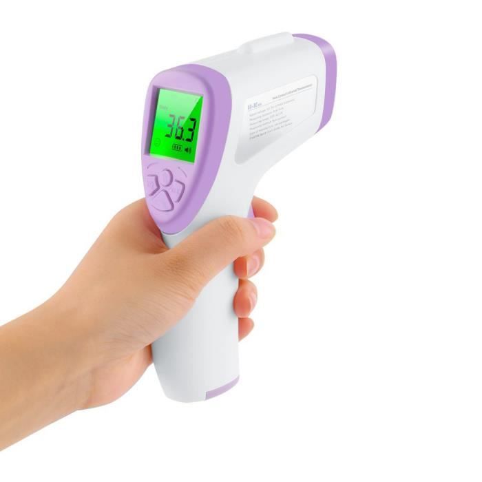 Thermomètre Frontal Sans Contact - 2 En 1 Pour Bébé Et Objets, écran Rétroéclairé