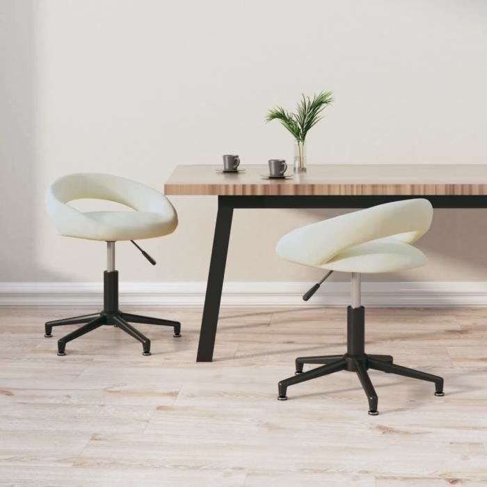 Chaises de salle à manger pivotantes 2 pcs Noir Similicuir | Leroy Merlin Chaises de salle à manger pivotantes 2 pcs Noir Similicuir | Leroy Merlin