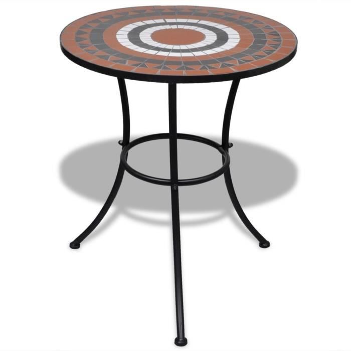 table mosaique terre jardin table de balcon exterieur60 x 70 cm table d appoint table basse cuite blanc cdiscount jardin
