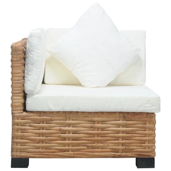 SOFA DE JARDIN - UMR - Brun Canapé dangle - avec coussins Rotin naturel -[VS2shw]