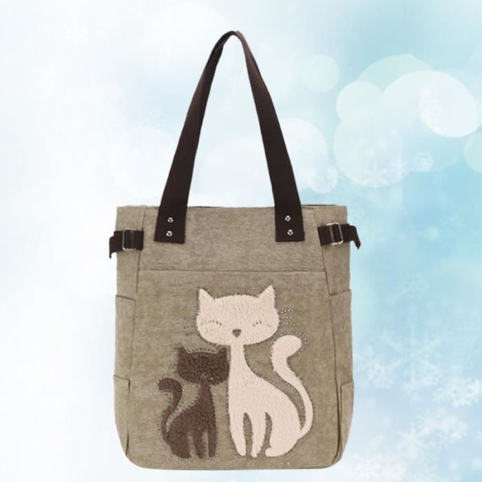 Sac En Toile Femme Velours Strass Motif Chat Sacs A Main Sac A Bandouliere Decontracte Grand Fourre Tout Pour Cadeau Sacoche Cdiscount Bagagerie Maroquinerie