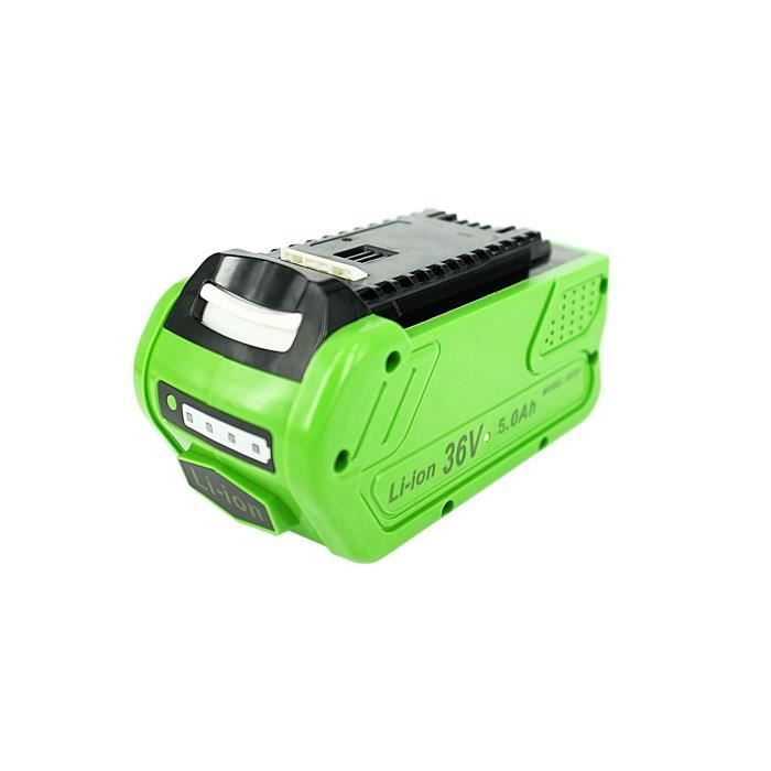 Batterie 36V 5000mAh Li ion pour Greenworks 21242 21302 21332 21362 22262 22332 GDC40 GD40LM45 Cdiscount Jardin