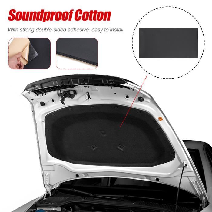 Coton d'isolation phonique pour toute la voiture, mousse d'insonorisation,  isolation thermique, 30x50cmx8mm - Cdiscount Auto