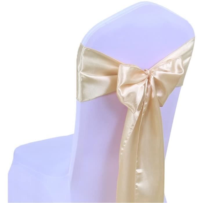 Fani 60 Fiocchi Per Sedia In Raso Nero - 17,8x274 Cm, Universali Per Matrimoni, Feste E Banchetti - 6