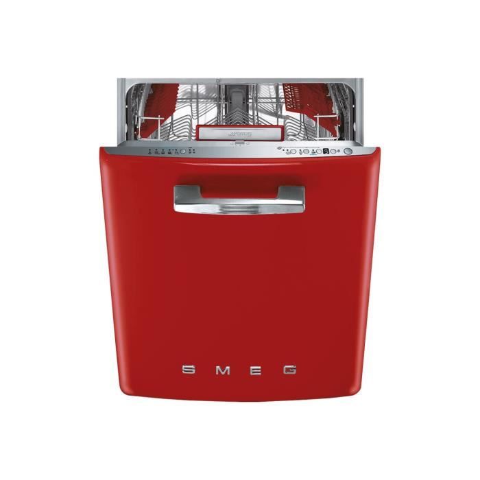Smeg 50 S Style St2fabrd Lave Vaisselle Integrable Niche Largeur 60 Cm Profondeur 57 5 Cm Hauteur 82 Cm Rouge Achat Vente Lave Vaisselle Cdiscount