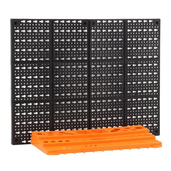 Panneau Perforé Mural VEVOR 812x406 Mm - Organiseur Métal Pour Garage Et Atelier - Support 40 Kg - Noir
