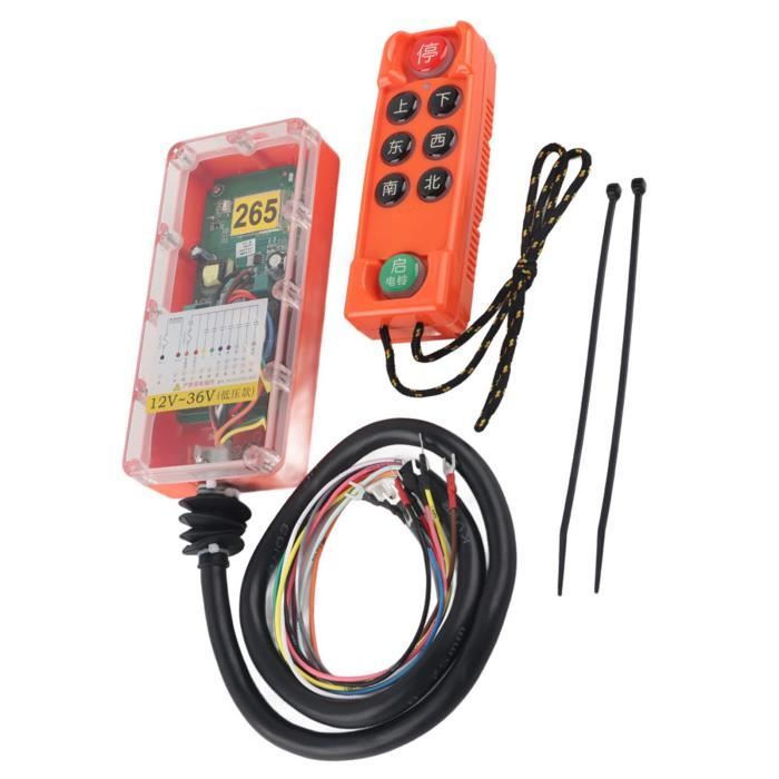 Télécommande Grue Sans Fil 6 Boutons – Portée 100 M, AC220V 4 Voies, Avec Arrêt D’Urgence Pour Pont Roulant & Levage Industriel