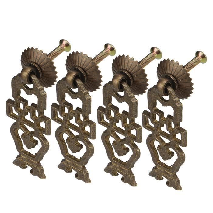 Lot De 10 Poignées De Tiroir Vintage Pin Mexicain - Noir - Style Classique Pour Meubles