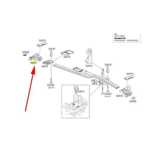 Thule 598 Pro Ride Non Poignée de verrouillage 52672