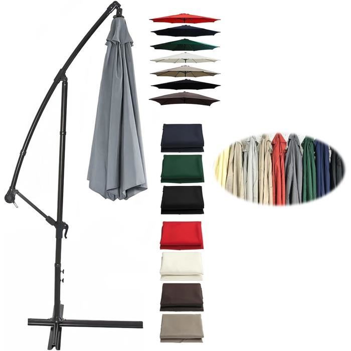 Couvercle D'embout Pour Parasol - Housse De Remplacement Noire, Plastique, Protection Contre Rayures