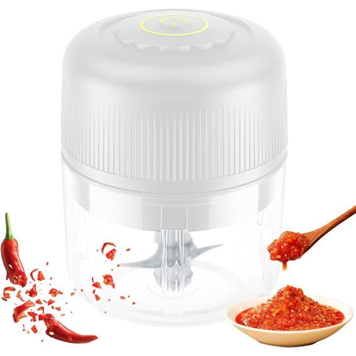 Mini Hachoir à Ail électrique Portable, Hachoir à Légumes Et Oignons, Hachoir à Viande Sans Fil Avec Chargement USB Pour Légumes, Poivre, Oignon, Aliments Pour Bébé, Assaisonnement, Noix (sans BPA