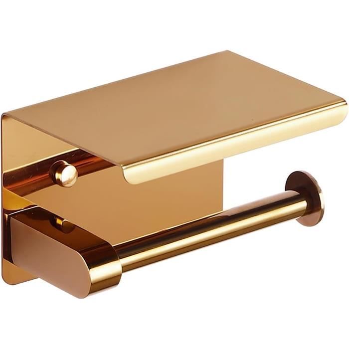 Porte-Papier Toilette Biutimarden Sans Perçage - Étagère Marbre Blanc - Adhésif Ou Vis - Pour Salle De Bain, Cuisine