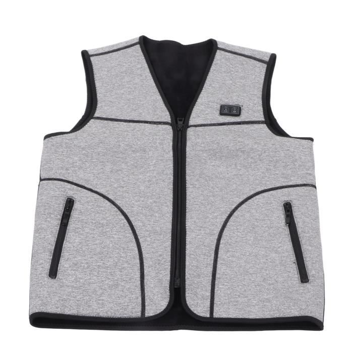 Gilet Chauffant électrique USB - 5 Zones Chauffantes, 3 Niveaux De Température - Homme - Taille XXL - 7