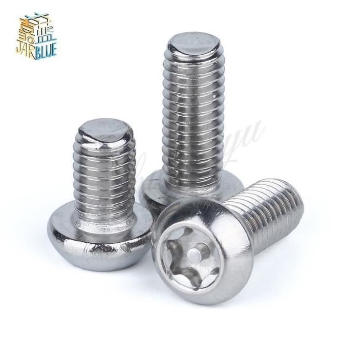 10pcs M4x16mm -Vis de sécurité antivol à Six lobes en acier inoxydable