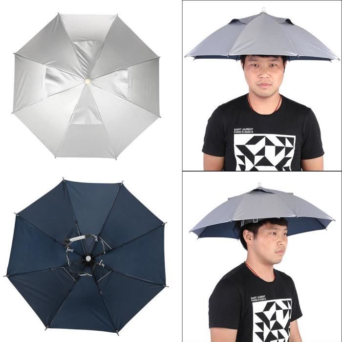 Chapeau de pêche chapeau de parapluie de handfree Poids léger imperméable de protection UV