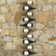 9634BEL® Casier à bouteilles Colonne - Meuble range bouteille - Étagère Casier à vin mural pour 10 bouteilles Noir Métal-1
