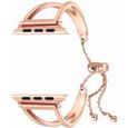 38mm-40mm pink Bracelet Pour Apple Watch iWatch SE Série 6 5 4 3 2 1,Femme Sangle Bande Montre Bracelets en Acier Inoxydable-1