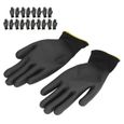 EJ.life Gants de mécanicien 10 paires de gants de travail enduits de PU antistatiques Kit d'outils d'accessoires de travail de-1