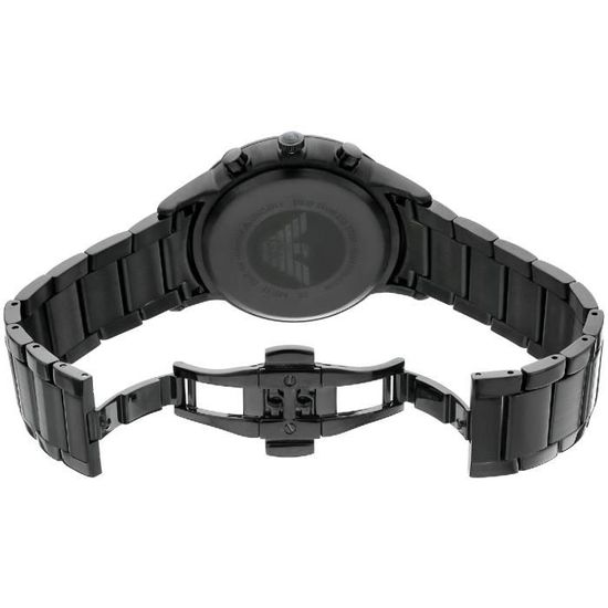Monter Emporio Armani Homme AR2453 Noir Sport Achat vente montre Homme Noir Acier Cdiscount