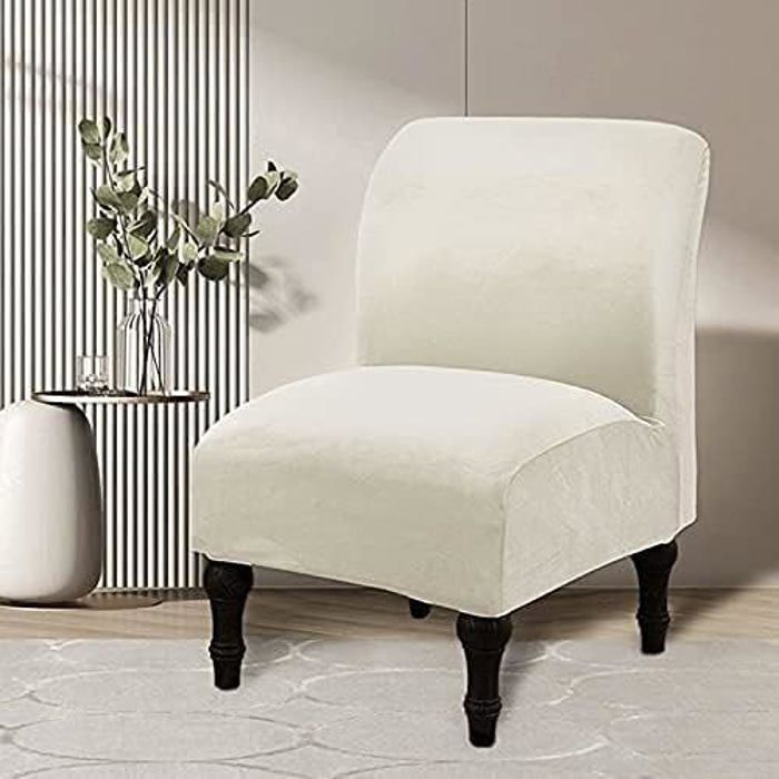 Extensible Jacquard Housses de Chaise sans Accoudoirs, Housse de Fauteuil pour Accent sans Bras de Grande Taille (Beige) | Leroy Merlin