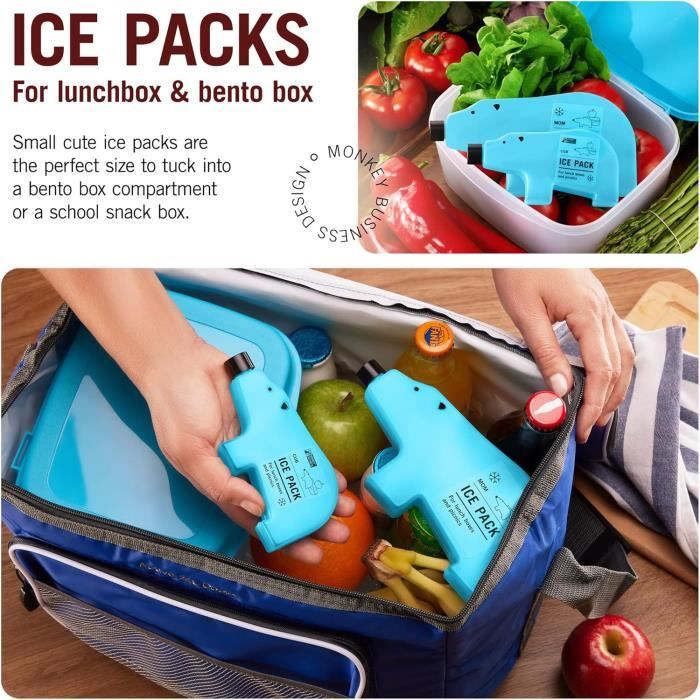 Blue Bear Big Family Ice Packs Pour Bo te Lunch Blocs De Glace R utilisables Pour Glaci re Personnelle Ou Bo te Bento Pack H819