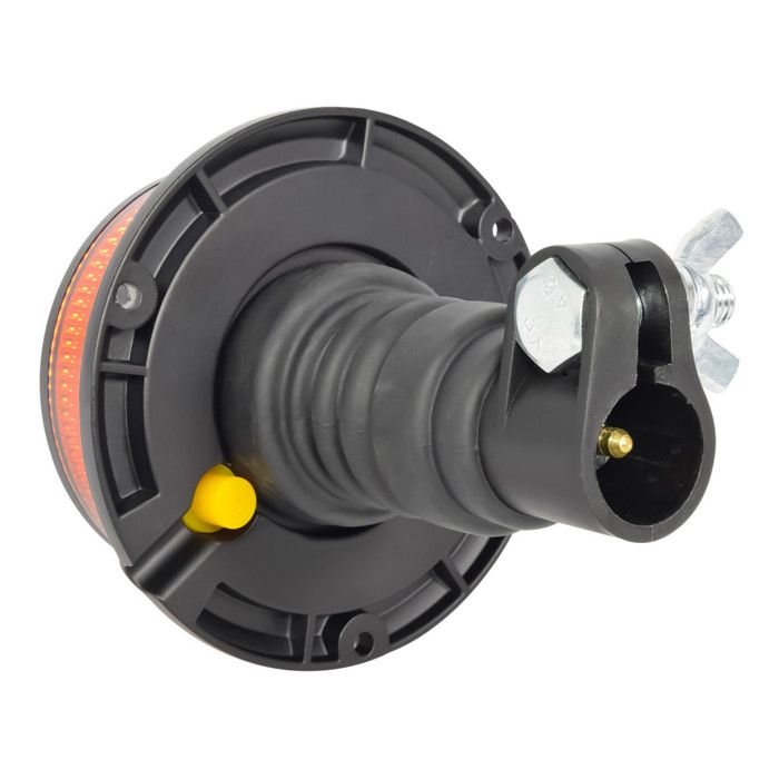 Gyrophare LED 12V/24V - 30 LEDs Jaune Avec Aimant - Pour Véhicules, Chantiers, Sécurité
