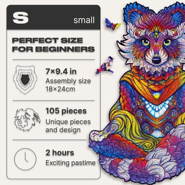 Unidragon Original Puzzle En Bois \U2014 Raton Laveur Émancipateur, 105 ...