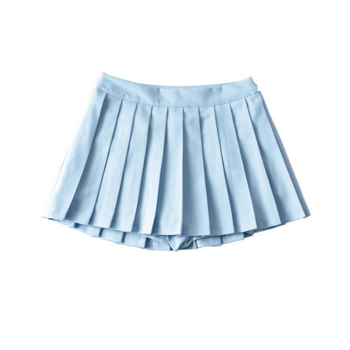 Jupe De Tennis Lucky In Love Taille L, Plissée Festonnée Rose/bleu, Avec Short Intégré, Neuve