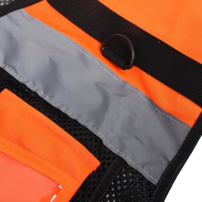 Gilet De Sécurité Haute Visibilité - Maille Respirante, Poche Grande, Pour Police/travail