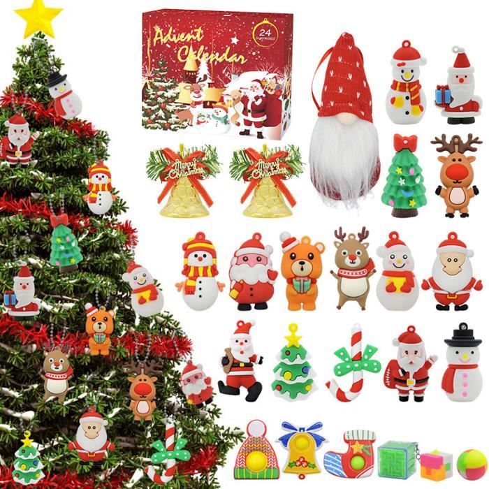 50 Mini Pendentifs En Résine Pour Décoration De Noël - 2-3,5 Cm - Père Noël, Bonhomme De Neige, Etc.