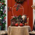 12 pièces Nœuds de Noël décorations d'arcs de Sapin de Noël Nœuds à Carreaux de Noël Décoratifs de Fêtes pour la décoration de Noël -2