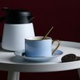 Artvigor, Service à Café en Porcelaine pour 6 Personnes, 220 ml Tasse à Café Thé avec Soucoupes Coffret Cadeau-2