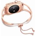 38mm-40mm pink Bracelet Pour Apple Watch iWatch SE Série 6 5 4 3 2 1,Femme Sangle Bande Montre Bracelets en Acier Inoxydable-2