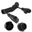Drfeify connecteur de remorque 13 broches 13Pin à 13Pin câble adaptateur prise de remorque rallonge cordon à ressort pour voiture-2