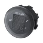 4 Jauges De Tension Voiture 12V LED Étanche - Voltmètre Numérique Rond Pour Bateau, Moto, Camion (Vert)