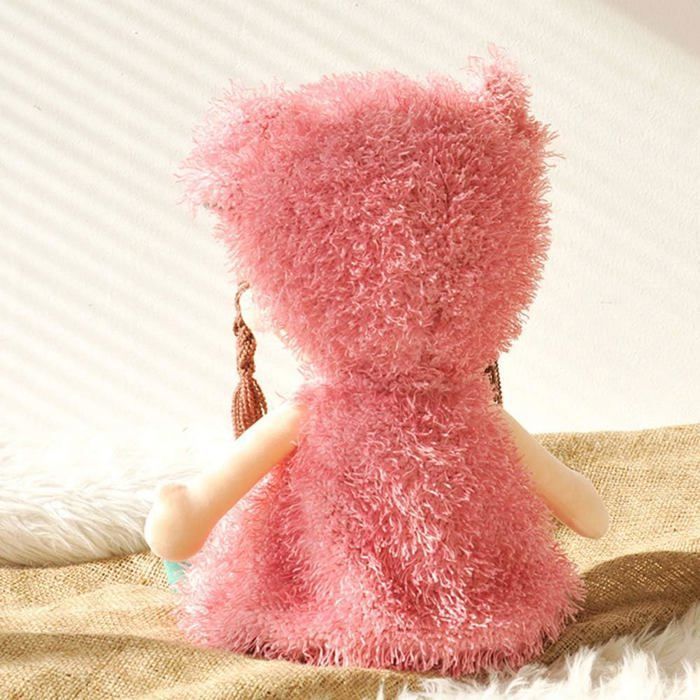 Poupée De Chiffon 45 Cm – Peluche Douce, Avec Robe Plissée Et Tresses, Pour Filles – 5 Couleurs Disponibles