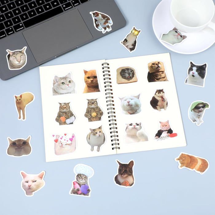 Lot De 2 Autocollants Muraux En Vinyle Motif Chat Noir Pour Chambre à