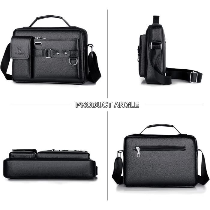 Sac à Bandoulière En Cuir PU Pour Homme GKE - 22.5x27cm, Multifonction, élégant